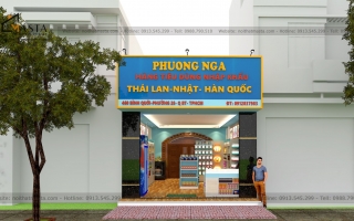 Thiết kế siêu thị hàng nhập khẩu Phương Nga, Bình Thạnh